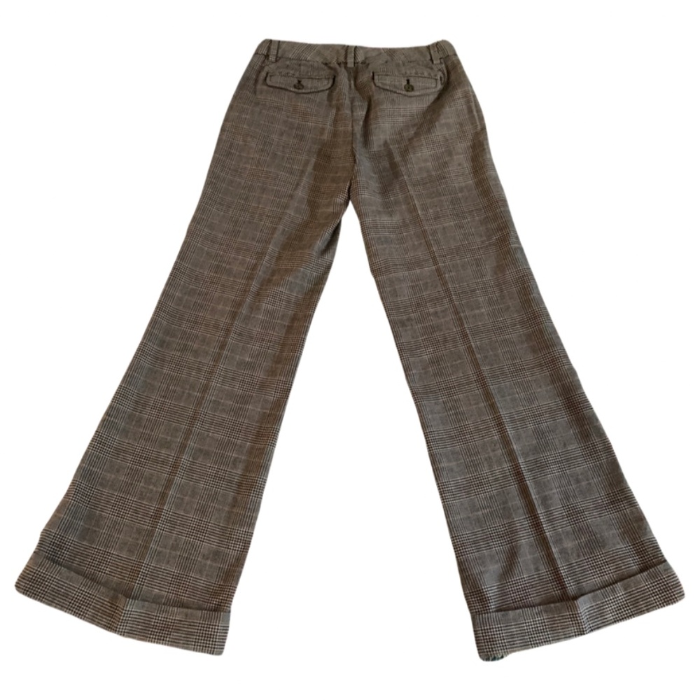 Gap Plaid Dress Pants Light Brown, Orange & Navy Pattern (6 Regular Stretch) - Picture 3 of 5